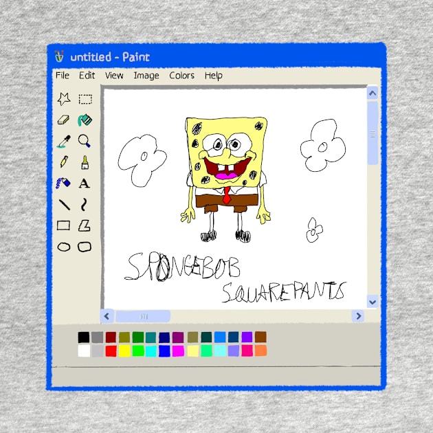 SpongeBob SquarePants ms paint drawing by Cyniclothes